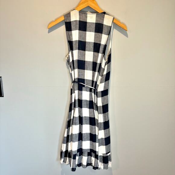 Rails Madison Azure Check Wrap Mini Dress - size Small - Picture 6 of 8